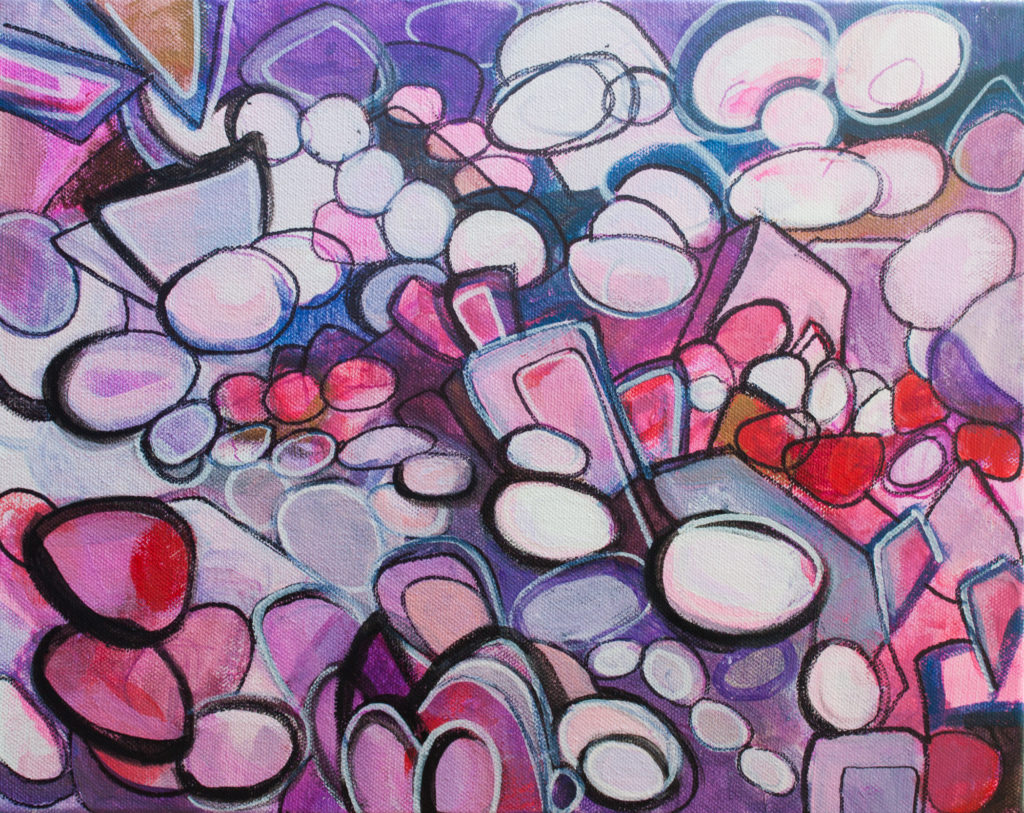 City Blossom Acrylic on Canvas Allyson Kramer